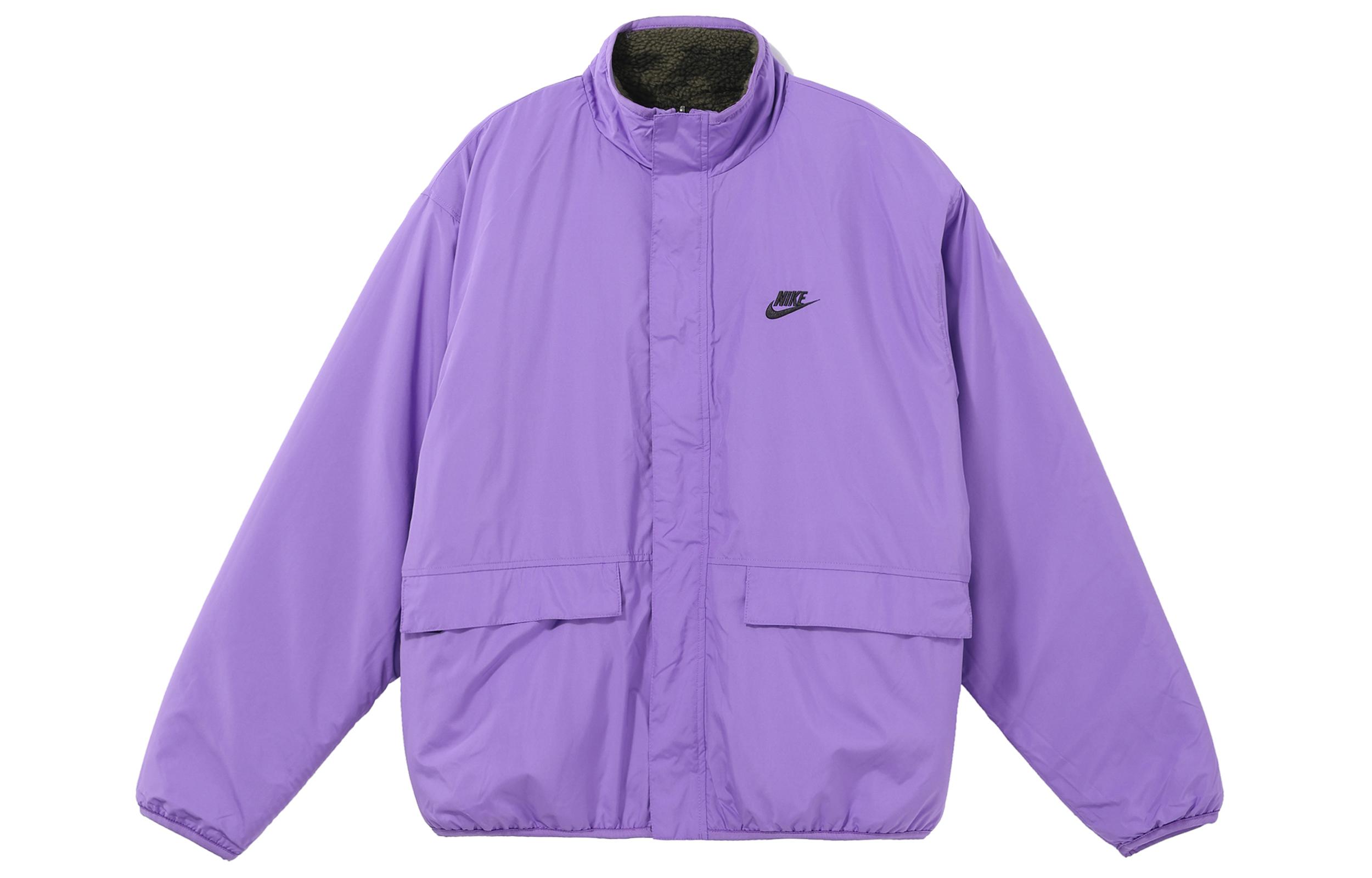 Nike Velvet Jackets Men s Grape Purple/Black Stand Collar Moderate DQ4885-542 S