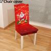 Santa Cartoon Christmas Claus Print Chair Covers Tablecloths Family Festivities