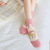 5Pairs Cartoon Plush Socks Dot Sleeping Socks Women Ins Mink Fur Socks  Fall Winter