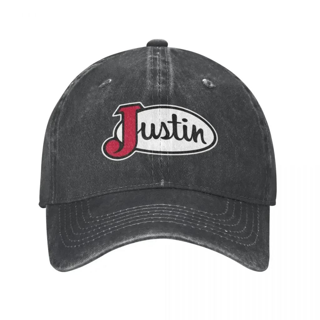Awesome Art Justin Boots Edition Design Baseball Caps Washed Denim Hats Outdoor Adjustable Casquette Sports Baseball Cowboy Hat