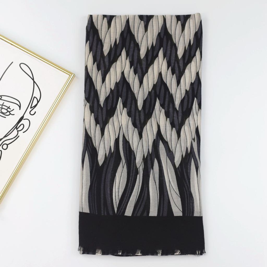 2024 Spring And Autumn Winter New Cotton And Hemp Long Thin Scarf Travel Versatile Sunscreen Warm Shawl For Women