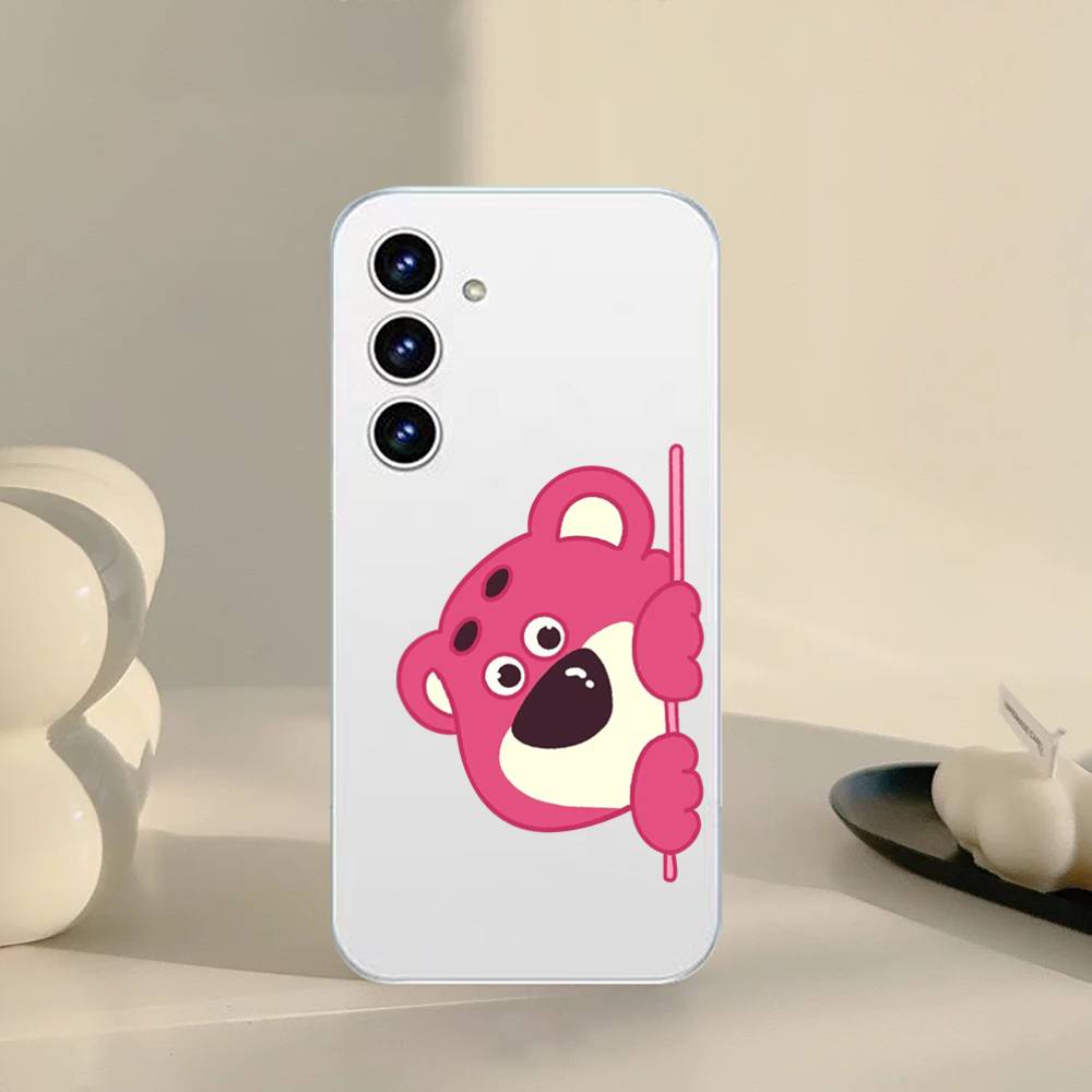 Cute L-Lotso Phone Case For Samsung Galaxy S21 S22 S23 S24 S25ULTRA FE Ultra Plus5G A52S Transparent Cover