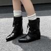 Fashion New Style Luxury Women's Thin Heel Short Boots Fashion Pointed Wide Tube Folded Stacked Boots Women's Large Ankle Boots