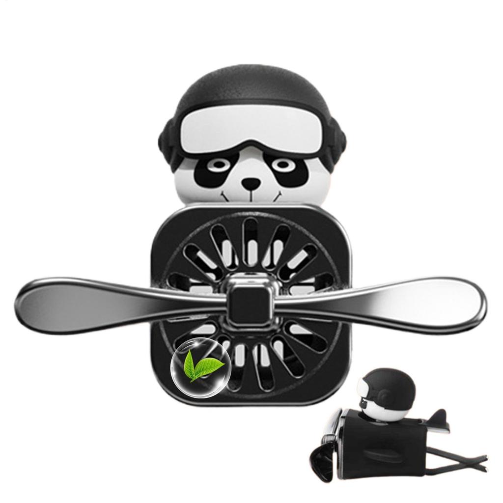 Panda Pilot - Car Rotating Propeller Cute | Cartoon Car Clip,