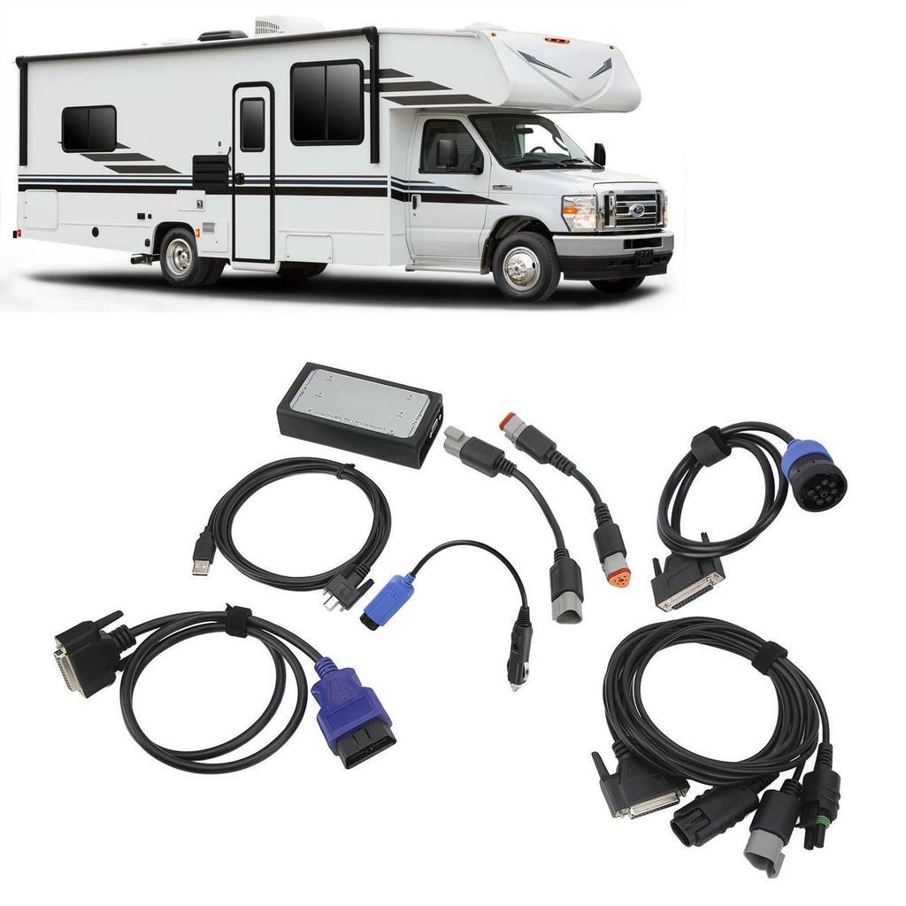 Inline 6 Data Link Adapter Kit Heavy Duty Truck Scanner Diagnostic Tool Replacement for Engine