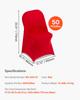 VEVOR 50 Pcs Red Chair Covers, Polyester Spandex Chair Cover, Stretch Slipcovers for Wedding Party Dining Banquet Flat-Front Chair Covers