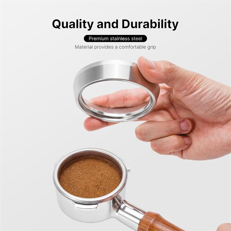 58/53/51mm 2PCS Espresso Dosing Funnel & Puck Screen Kit Magnetic Espresso Coffee Dosing Ring Reusable Espresso Puck Screen
