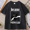 Men's T-shirts Funny Become Ungovernable Funny Graphic Cat Biting Hand T-shirt Vintage Graphic Tee Silly Cats Tshirt