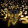 Solar Owl Wind Chimes Lamp Outdoor Decoration Chime Pipes Metal Windchimes Outdoors Garden Yard Patio Hanging Light Ornament