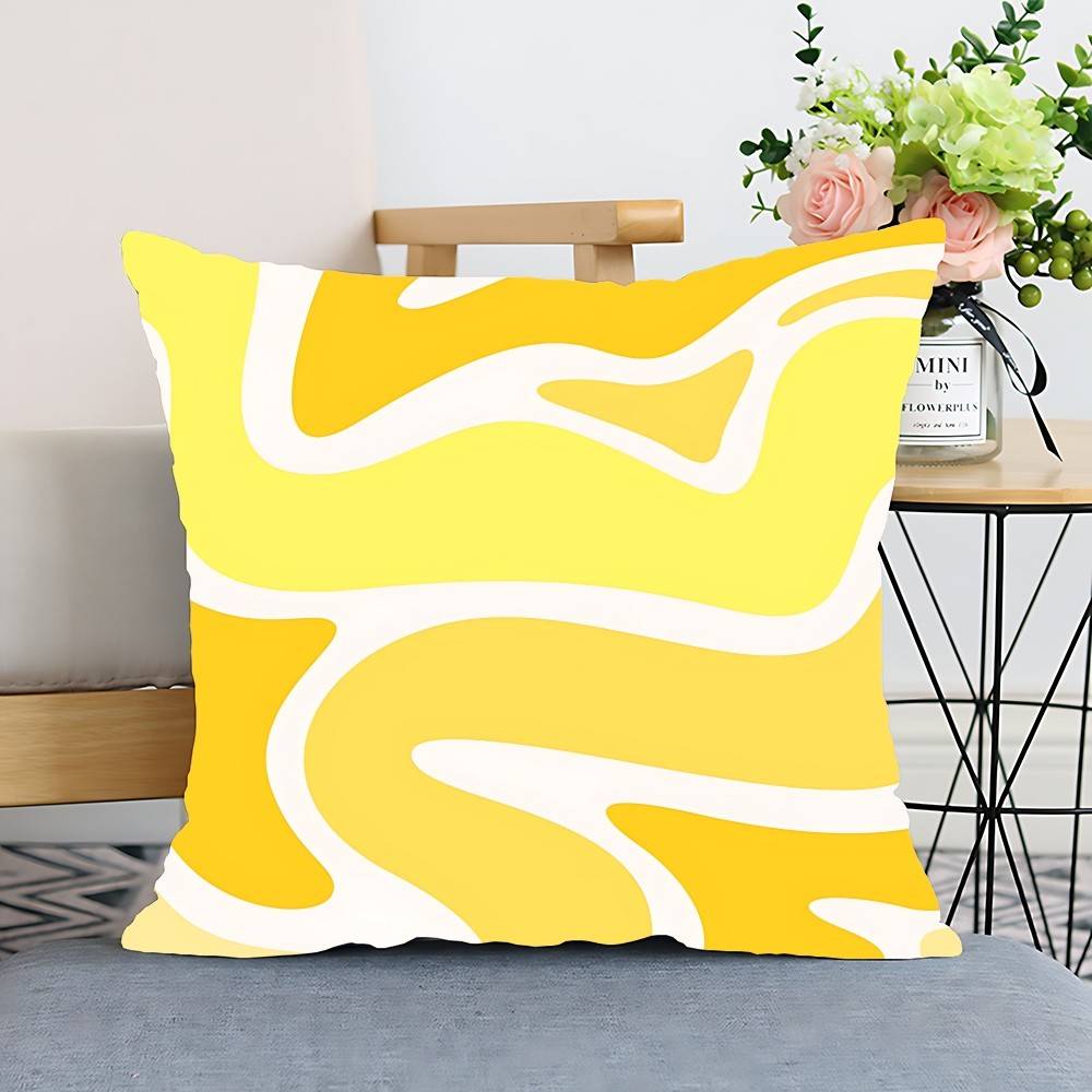 

Желтый Геометрический Декоративный Узор Наволочка Чехол для Подушки Полиэстер Наволочка Декоративная Подушка для Дивана Чехол для Подушки Домашний Декор 16x16Inch
