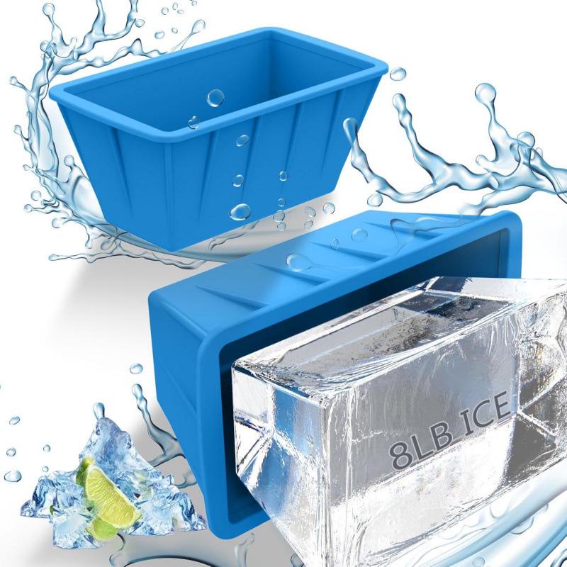 Extra Large Foldable Silicone Ice Cube Mold - 8 lb Capacity