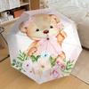 1pc Teddy Bear, Floral Themed High-quality Umbrella,Automatic Opening and Closing Umbrella,Multi-functional Umbrella G0811139