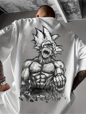 Dragon Ball Anime Broly Zwart Patroon Gedruikt T-shirt Groen Haar Kracht Boost Z Logo DAS Gedrukt Super Saiyan Streetwear
