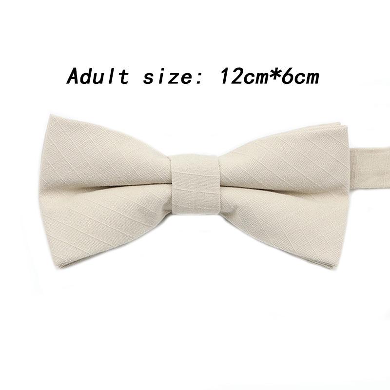 New Color Light Green Pink Peach Solid Cotton Parent-Child Bowtie Sets Kids Pet Men Women Butterfly Daily Cravat Gift Accessory