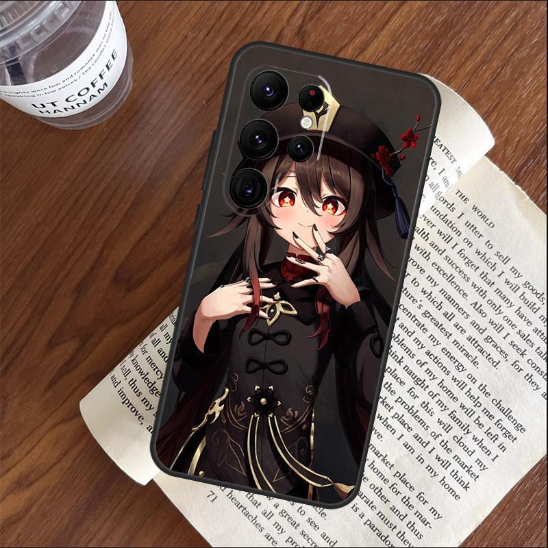 Genshin Impact Hu Tao Phone Case For Samsung Galaxy S25 S24 S23 S22 S21 Ultra S9 S10 S20 Plus S24 FE Funda Cover