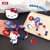 Hellokitty Keychain Kawaii Kt Red Blue White Classic Bag Pendant Cartoon  Style Girl Keychain Gift Kitty Tv Beaded Keychain