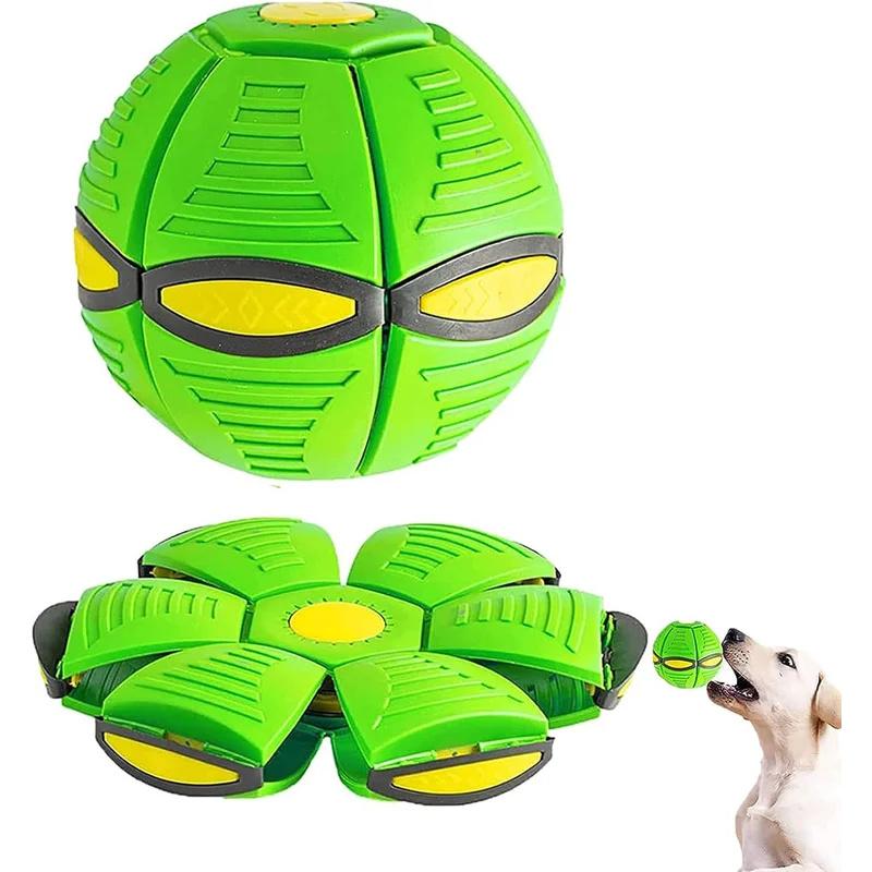 Unzerstörbares Hundespielzeug für aggressive Kauer Strapazierfähige Bissfeste Fliegende Untertasse Outdoor Apportierball Interaktives Trainingsspielzeug