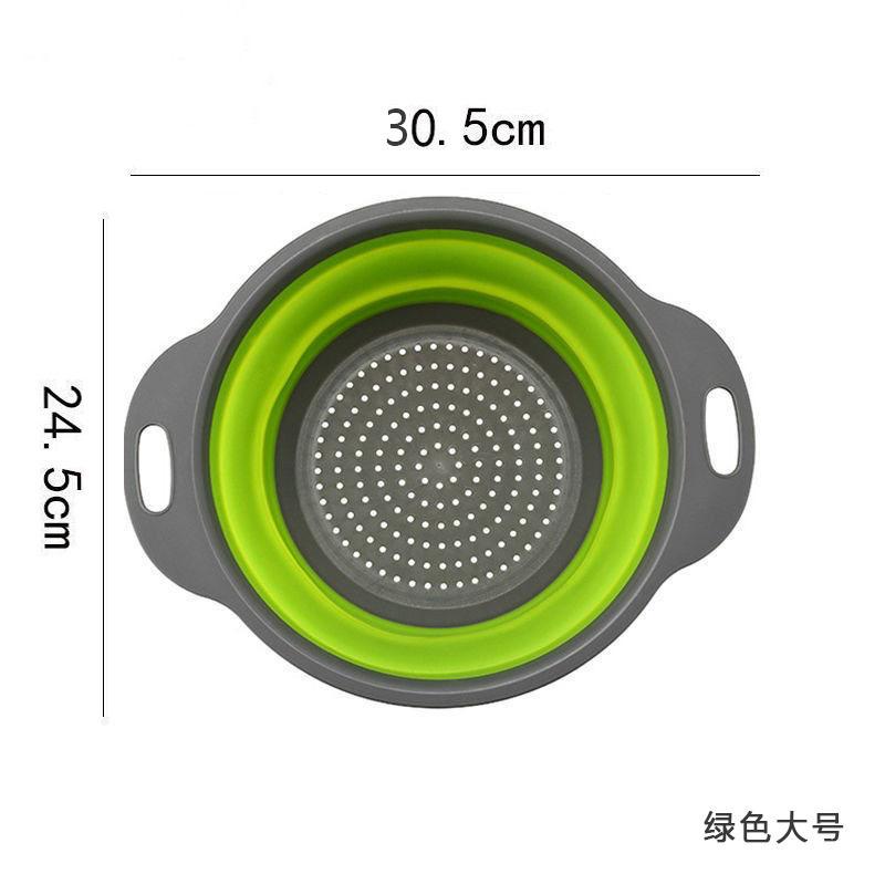Collapsible Colander Strainer Basket Foldable Fruit Washing Basin Kitchen