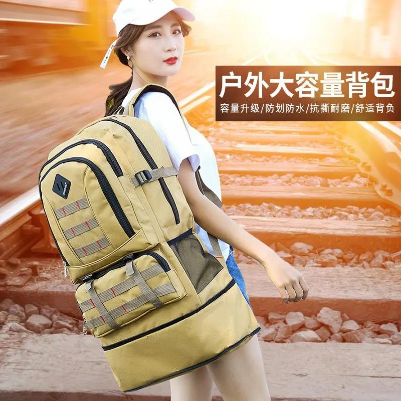 Outdoor Backpack Large-capacity Mountaineering Bag Camouflage Camping Hiking Bag Tide Multi-functional Luggage Backpack