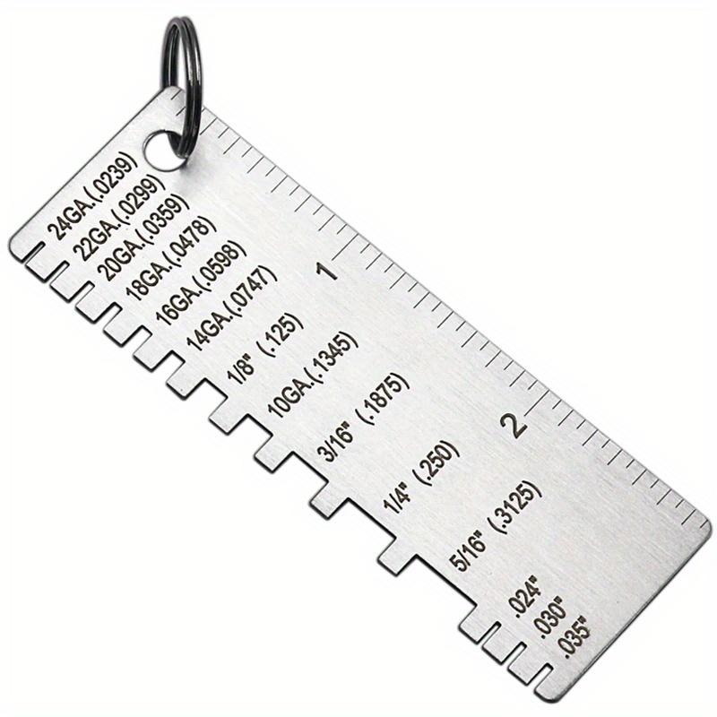 1Pc Metal Sheet Thickness Gauge Welding Gage Soldering Inspection Tools Stainless Steel Portable Welder Ruler Wire Gauge