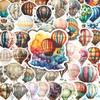 52 Romantic Retro Travel Hot Air Balloon Stickers - Cultural & Creative Journal Notebook Decorations