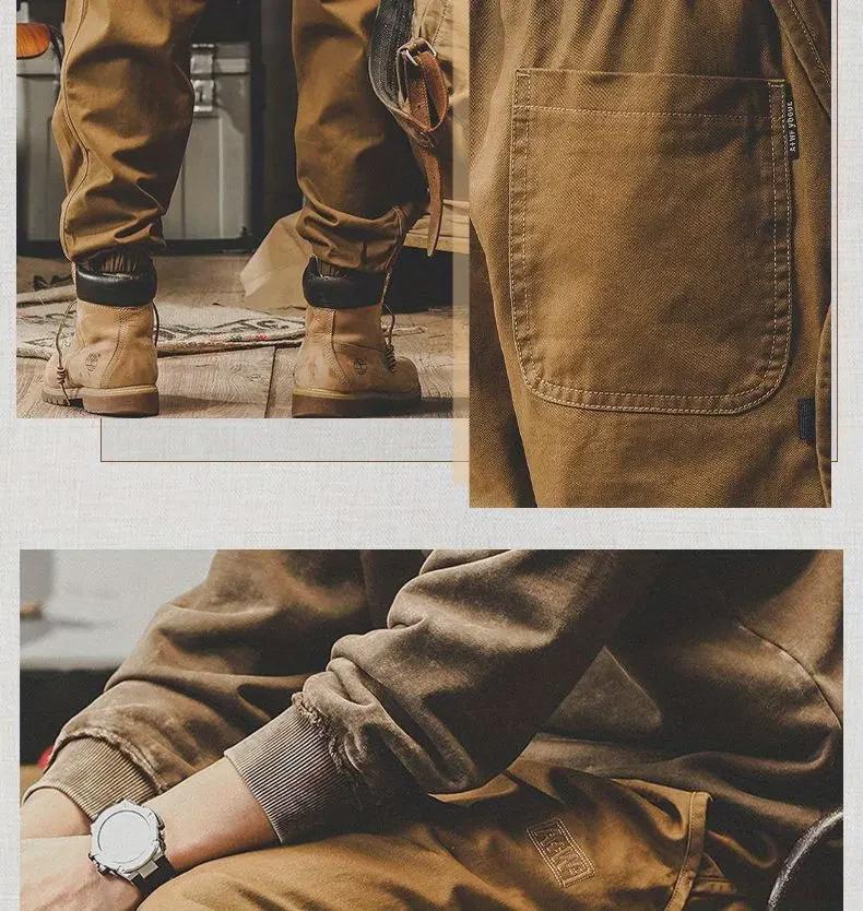 Men's Retro Wide-Leg Overalls - Spring/Autumn Casual Large Size