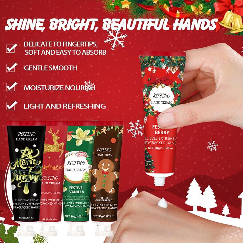 Christmas Hand Cream Long-lasting Moisturizing and Hydrating Autumn and Winter Anti-cracking Small Tube Set