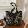 Nuova Borsa in Tela Mimetica da Donna Grande Capacità Moda Versatile da Pendolare Borsa Tote alla Moda Borsa a Spalla Portatile da Donna