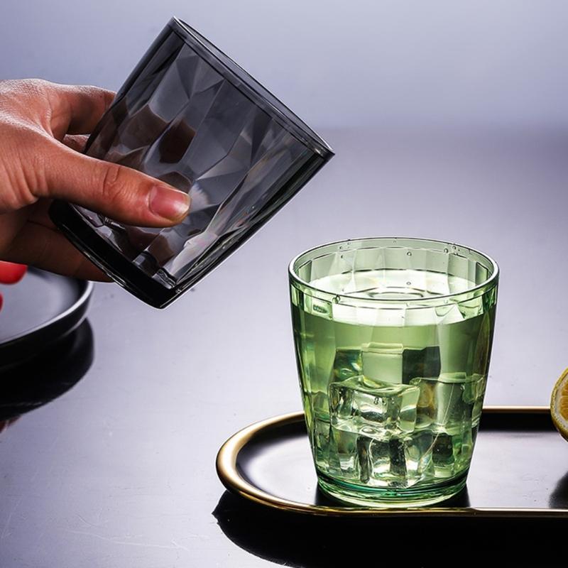 Acrylic Drinking Glasses Shatterproof Water Tumblers Unbreakable Reusable Beer Champagne Cup Dishwasher Safe for Party