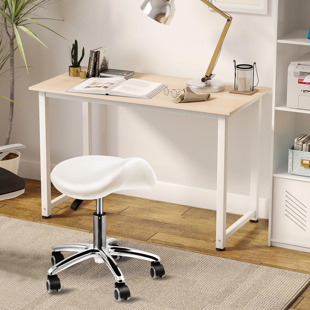 Height Adjustable Rolling Stool with Wheels Salon Stool for SPA Massage Salon Home and Office Swivel Chair