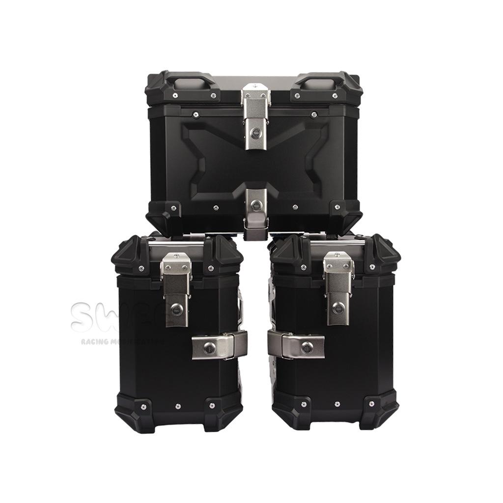 Universal Motorcycle Aluminum Side Boxes – Waterproof, Anti-Collision, Quick Release (18L/28L/35L)