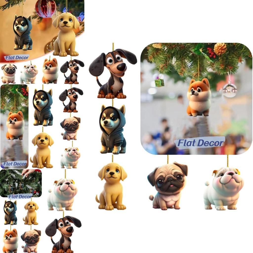 Cute Cartoon Haba Dog Car Hanging Decoration Christmas Tree Ornament Birthday Gift