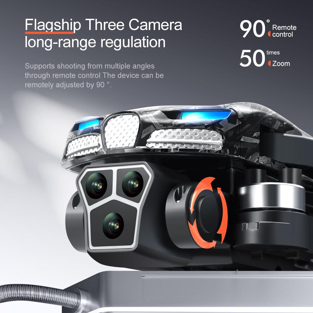 V186 Foldable 8K HD Drone with Three Cameras & Obstacle Avoidance