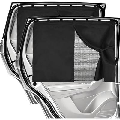 Car Window Shades, 2 Pack Magnetic Double Layer Window Shade For Baby In Car, Adjustable Privacy Blackout/See-Through Back Window Curta For Baby Kids