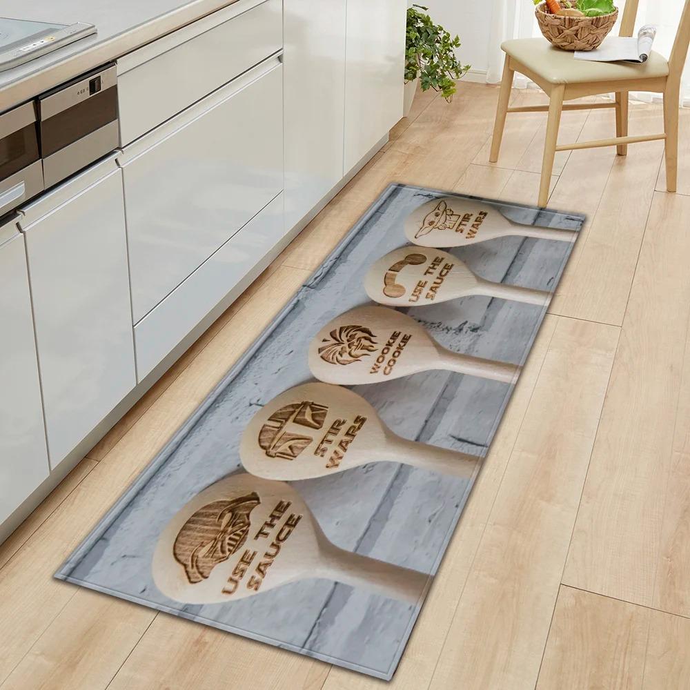 Tableware Pattern Home Kitchen Floor Mat Door Decoration Floor Mat