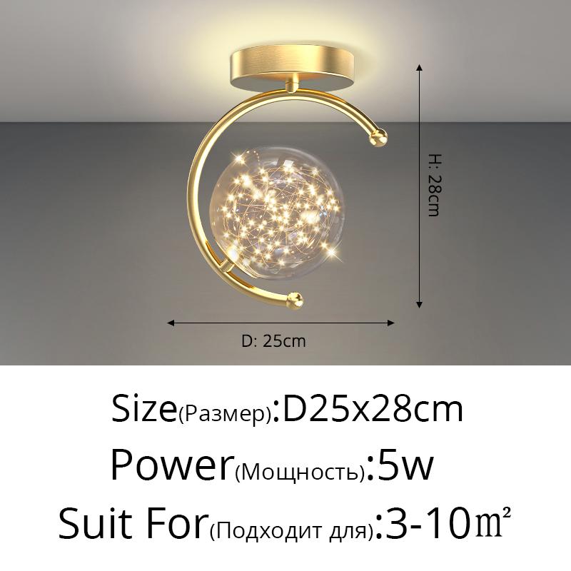 Lámpara de Araña de Techo LED para Pasillo Dormitorio Comedor Pasillo Galería Restaurante Vestíbulo Luces Interiores para el Hogar