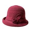 Chapeau de Pêcheur Tricoté Dôme Automne et Hiver Version Coréenne Tendance Décontracté Polyvalent Chapeau Bassin Relevé pour Mère Rend le Visage Plus Petit