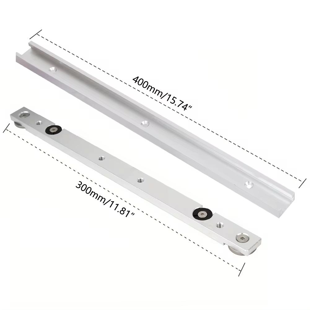 

2pcs 30 Type T-track & Miter Bar Slider T-slot Connector Aluminum Alloy Woodworking Chute Rail DIY Carpentry Tools белый