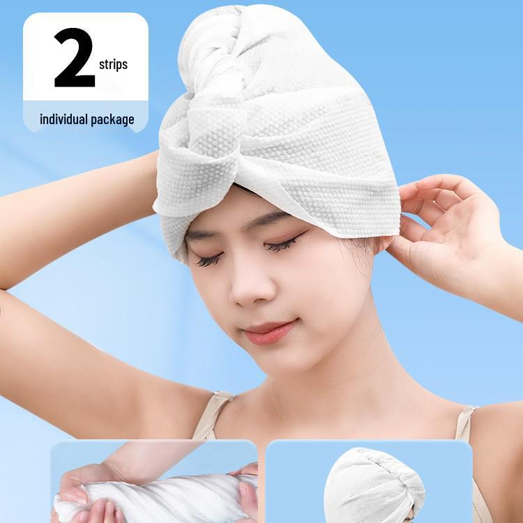 Super Absorbent Quick-Dry Hair Cap - Thick, Disposable Bath Towel Wrap for Travel