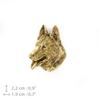 Deutscher Schäferhund, Elsässischer Wolfshund - Hunde-Brosche in dekorativer Schachtel, eleganter vergoldeter Anstecker, Jackenpin der Marke Art-Dog