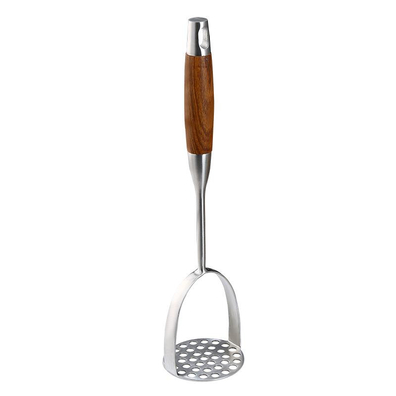 Stainless Steel Potato Masher & Ricer - Animal Jacquard Handle | Baby Food Tool