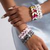 Elastic Band Rhinestone Bracelet Marquise Shape Geometric Charm Bracelet  for Women