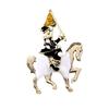 Elegant Equestrian Pin Fashion Knight Horse Brooch Pin Accessory For Women Girls Garments Accessories