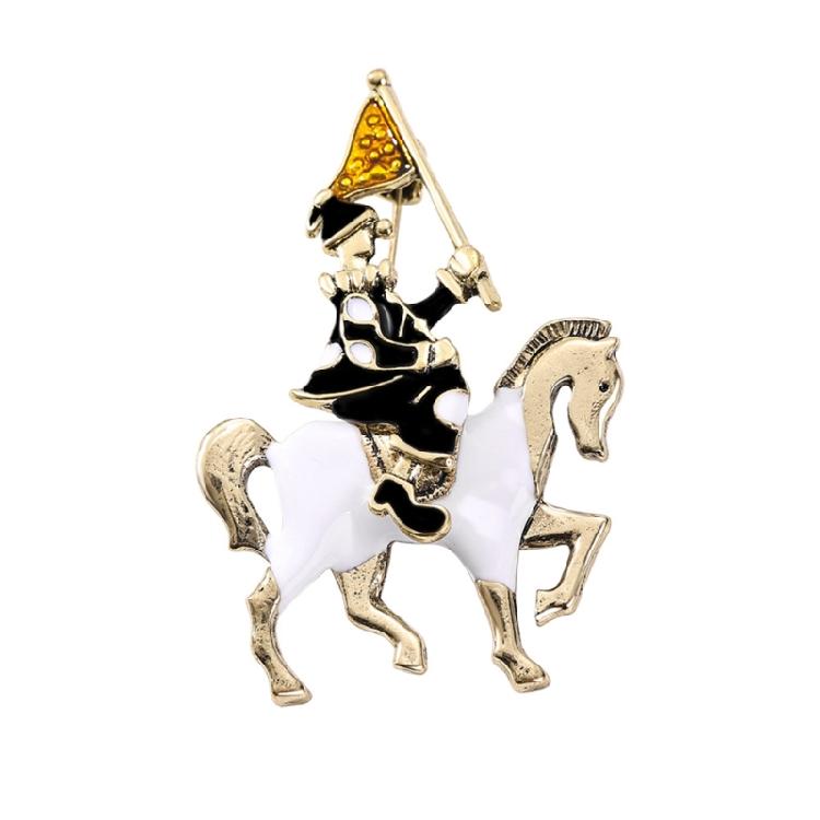 

Elegant Equestrian Pin Fashion Knight Horse Brooch Pin Accessory For Women Girls Garments Accessories