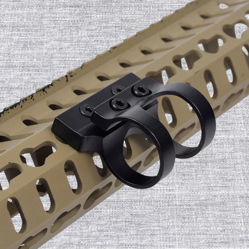 Tactical 25.4mm Offset Flashlight Scope Mount M-LOK KEYMOD Rail 45 Degree Sight Hunting Airsoft Accessories