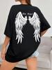 2026Hip Hop TShirt Dark Angel Wing Hot Sale Graphic Printed TShirts Hip Hop Street Tshirt Casual Loose Short Sleeves Unisex