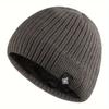 1pc Warm Winter Beanie Hat with Retro Snowflake Fleece Hat Knitted Soft Men's Warm Cap