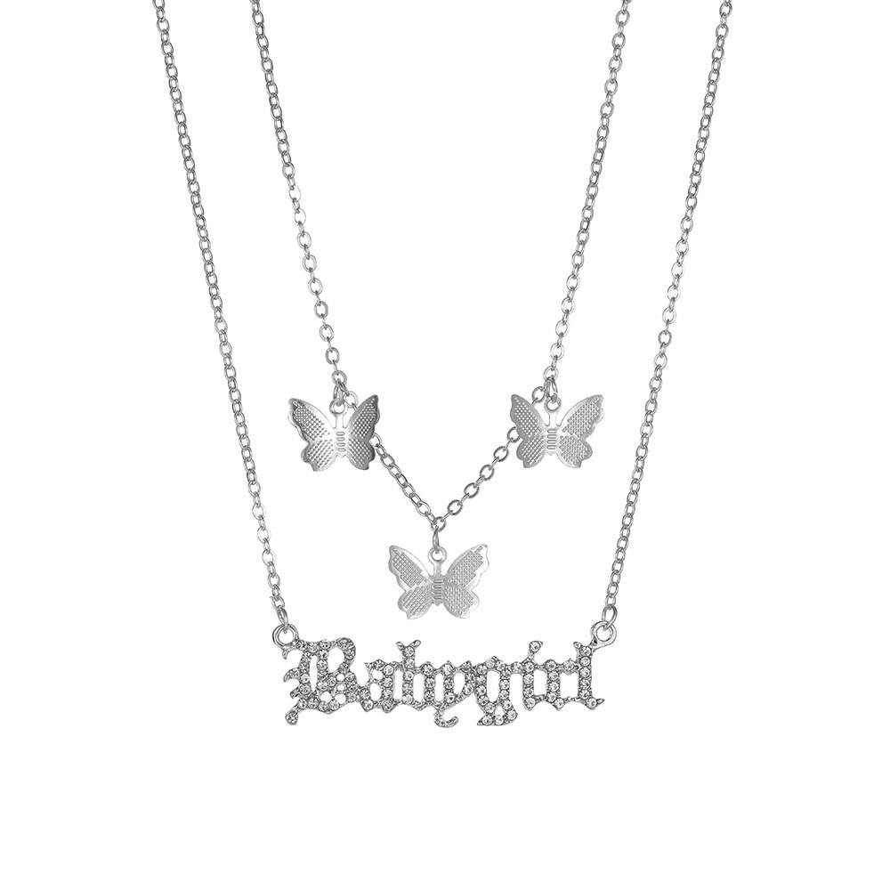 

Alloy Luxurious Butterfly Letter Earrings Glamorous Jewelry Ideal For Special Occasions And Gifts срібний