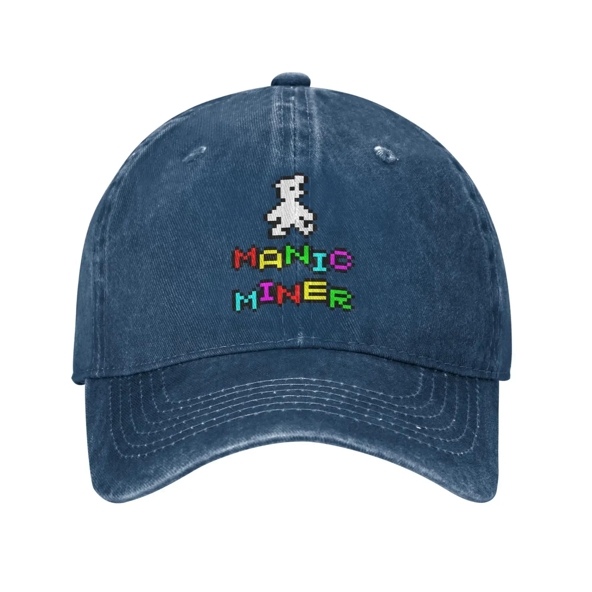 

Unisexic Miner Washed Baseball Cap Retro Game Fashion Sun Hip Hop Hats Summer Couple WoUnisex Outdoor Sport Baseball Caps One Size