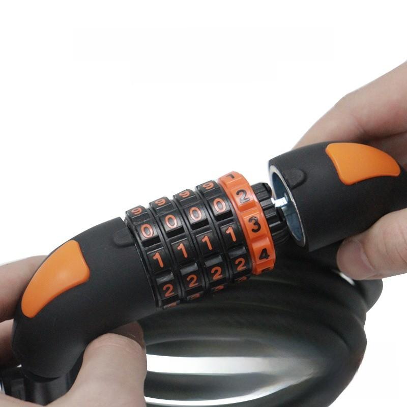 Bike Security Lock With Fivedigit Combo For Mountain And Road Cycling Safety